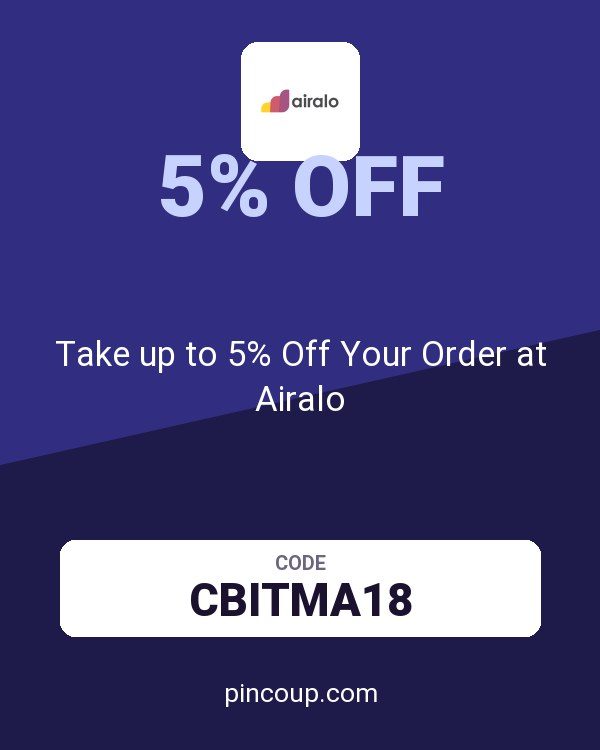 Take up to 5% Off Your Order at Airalo
