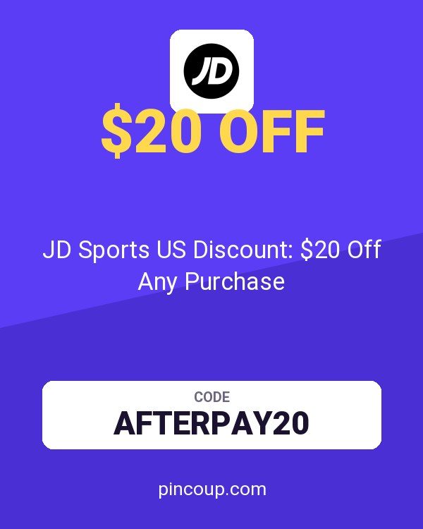 JD Sports US Discount: $20 Off Any Purchase