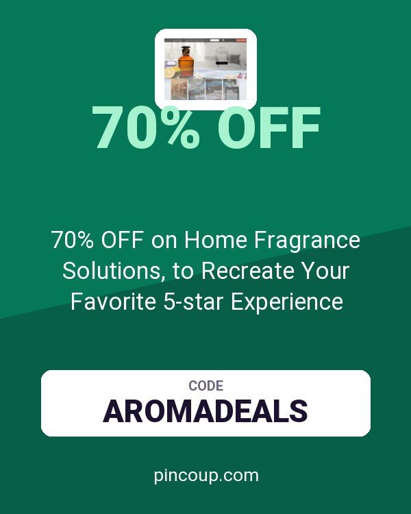 Aroma360 coupon: 70% OFF on Home Fragrance Solutions, to Recreate Your Favorite 5-star Experience Anywhere, Anytime.