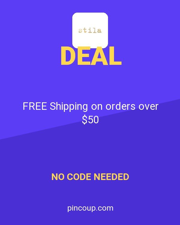 Stila Cosmetics coupon: FREE Shipping on orders over $50