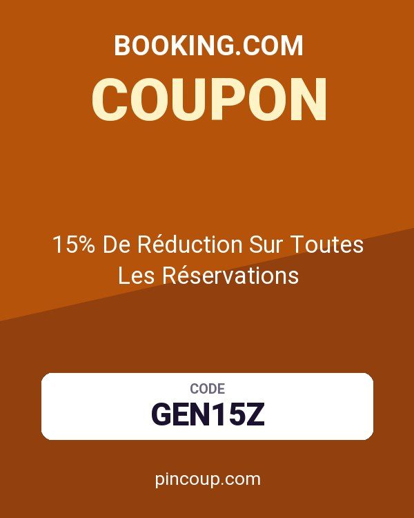 Booking.com coupon: 15% De Réduction Sur Toutes Les Réservations