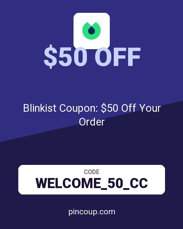Blinkist Coupon: $50 Off Your Order