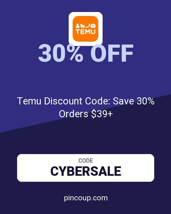 Temu Discount Code: Save 30% Orders $39+