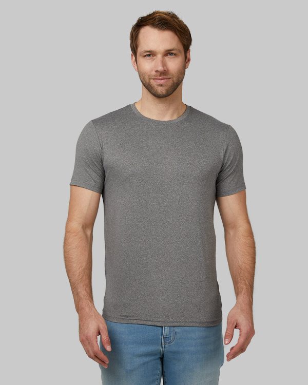 MEN'S COOL CLASSIC CREW T-SHIRT - GREY HEATHER / XL at 32 Degrees