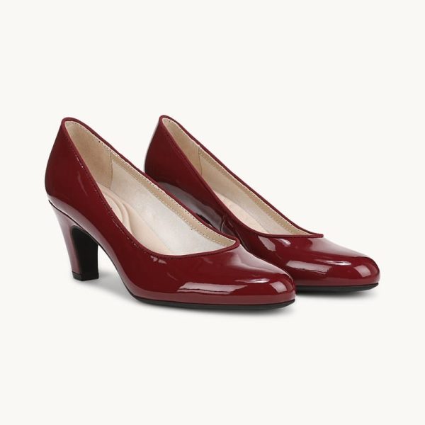 LifeStride Parigi-Plus Pump Shoes (Dark Cherry Patent Leather) Fabric 11.0 M