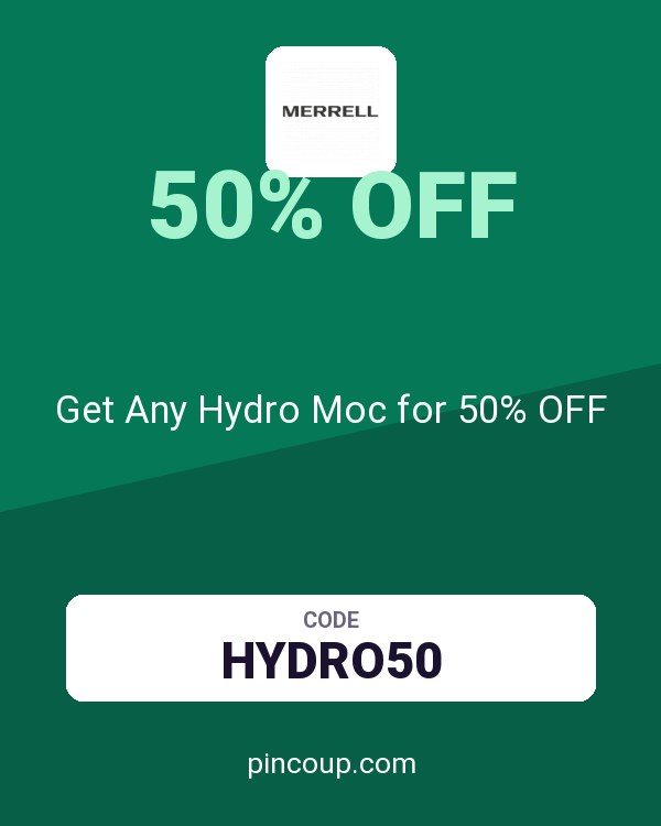 Merrell coupon: Get Any Hydro Moc for 50% OFF
