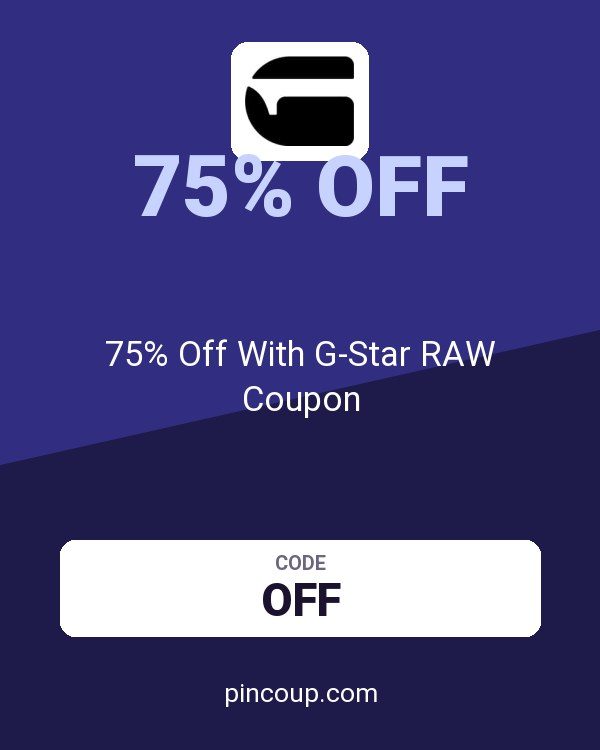 75% Off With G-Star RAW Coupon
