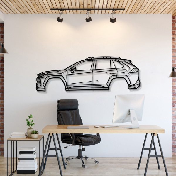 2019 RAV4 5th Gen Metal Car Wall Art - MT0679 - 27.2" - 69 cm at Modello Turbo LLC