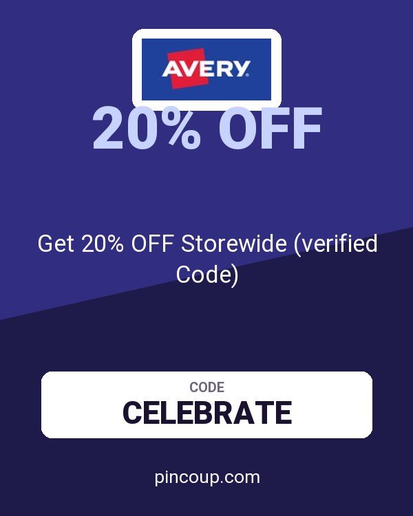Avery coupon: Get 20% OFF Storewide (verified Code)