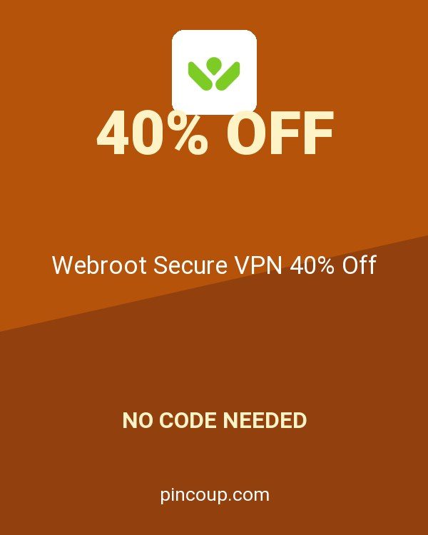 Webroot Inc. coupon: Webroot Secure VPN 40% Off