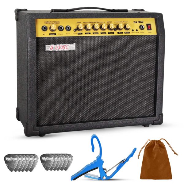 5 CORE - Guitar Amp 80 Watt Electric Amplifier w Built in 10" Speaker Portable Mini Practice Amps at Best Buy