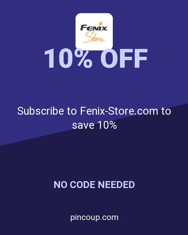 Subscribe to Fenix-Store.com to save 10%