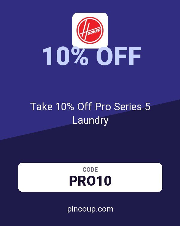 Hoover coupon: Take 10% Off Pro Series 5 Laundry