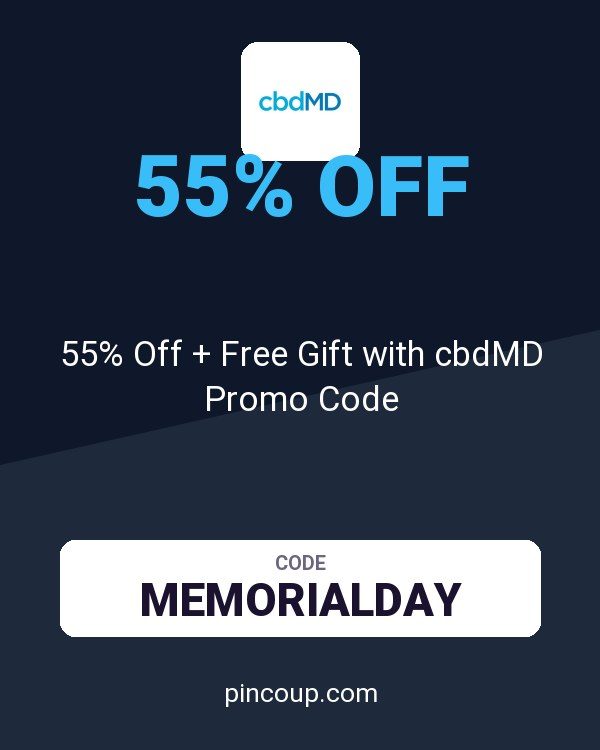 55% Off + Free Gift with cbdMD Promo Code