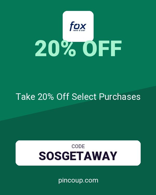 Fox Rent a Car coupon: Take 20% Off Select Purchases