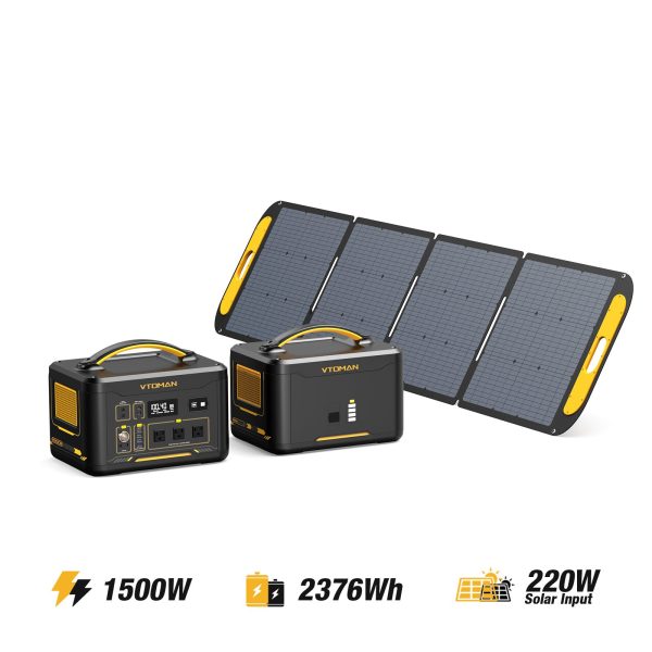 VTOMAN Jump 1500X V-BEYOND™ Portable Power Station - Jump 1500X + Extra Battery + 200W Solar Panel at VTOMAN US/CA