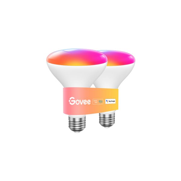 Refurbished Govee RGBWW Smart BR30 LED Light Bulbs