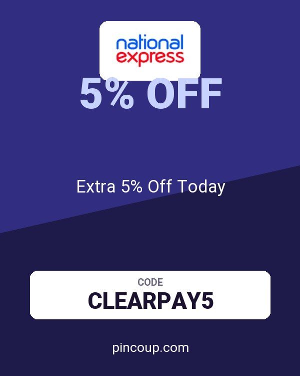 National Express coupon: Extra 5% Off Today
