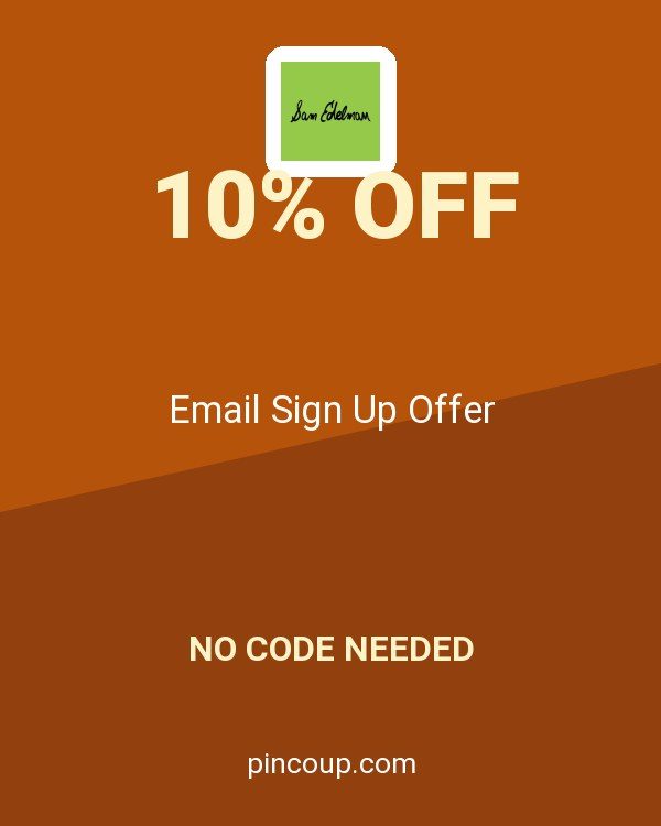 Sam Edelman coupon: Email Sign Up Offer