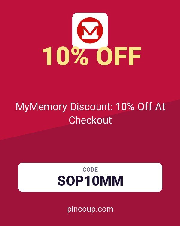 MyMemory.co.uk coupon: MyMemory Discount: 10% Off At Checkout