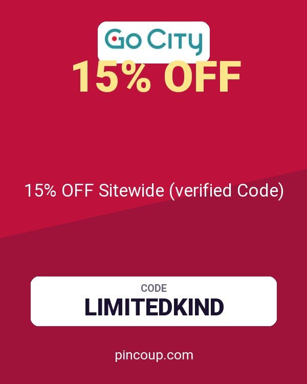 Go City® coupon: 15% OFF Sitewide (verified Code)
