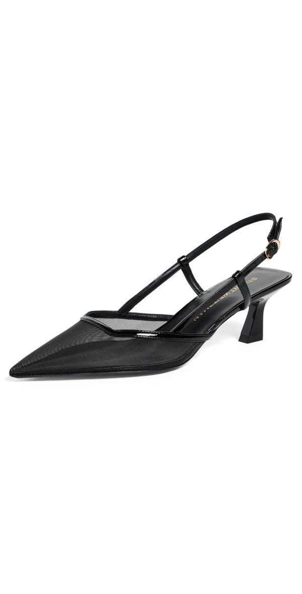 Stuart Weitzman Vinnie 50 Slingbacks Black 7 at Shopbop
