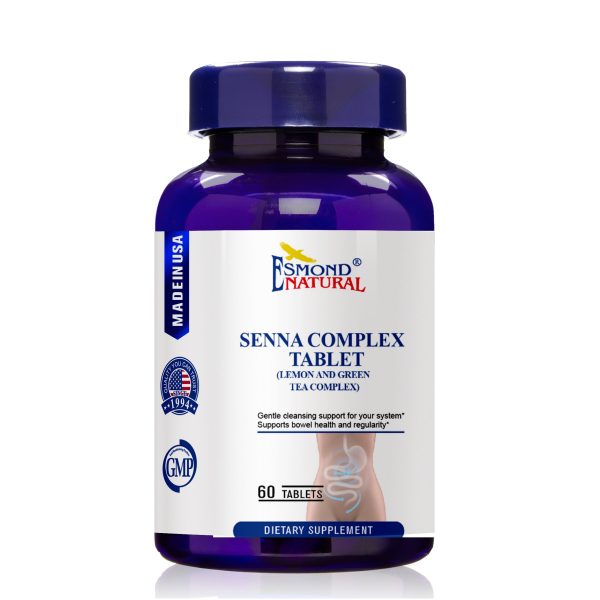 Senna Complex Tablet - Lemon & Green Tea (Bowel Health, Cleansing & Regularity), USA, FDA, GMP, NPAC-709.25mg, 60 Tablets at Esmond Natural
