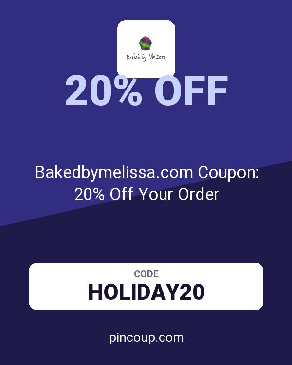 Bakedbymelissa.com Coupon: 20% Off Your Order
