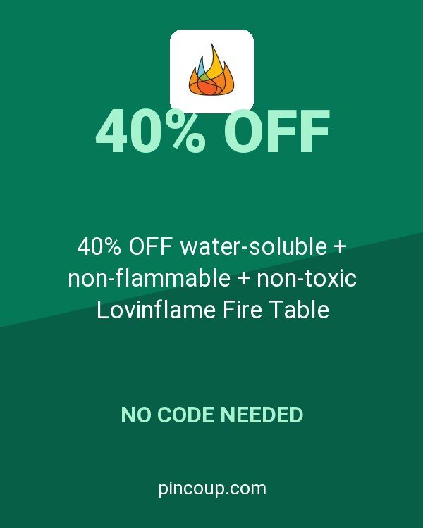 Barbeques Galore coupon: 40% OFF water-soluble + non-flammable + non-toxic Lovinflame Fire Table