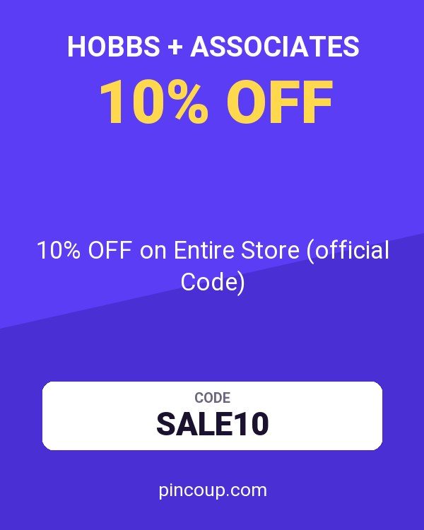 Hobbs + Associates coupon: 10% OFF on Entire Store (official Code)