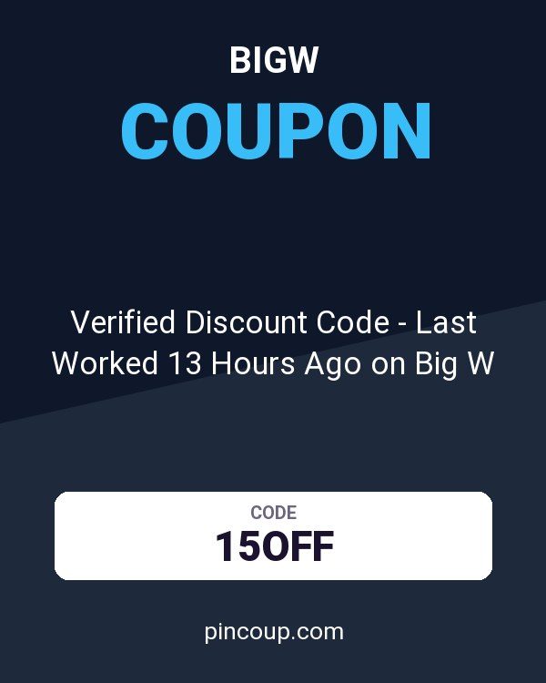 Verified Discount Code - Last Worked 13 Hours Ago on Big W