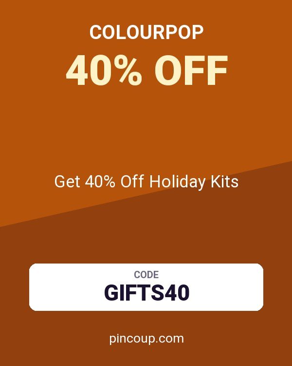 Colourpop coupon: Get 40% Off Holiday Kits
