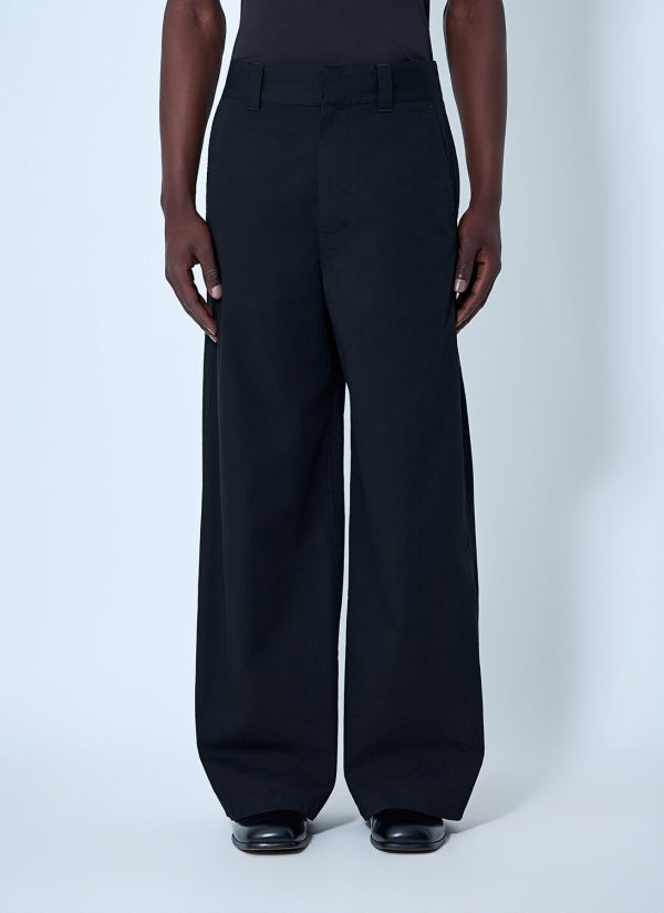 Lemaire Wide-leg Tailored Trousers - Man Pants Black Eu - 52 at LN-CC