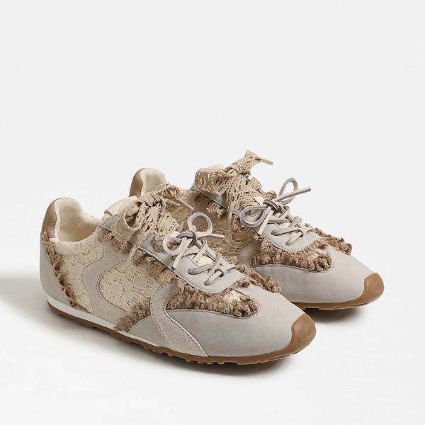 Circus NY Nash Lace Up Sneaker Vanilla Bean Linen 10.0