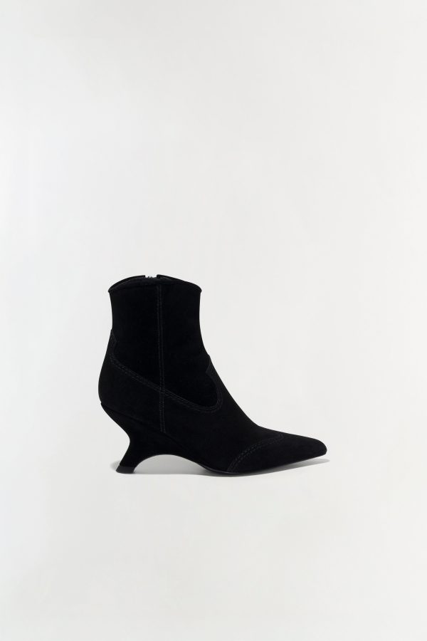 SIMKHAI Women's Shadow Suede Ankle Boot in Black, Size 39