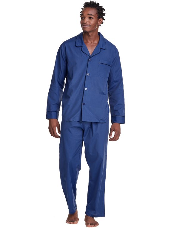 Hanes Men's Woven Pajamas Medium Blue 5XL at Hanes.com