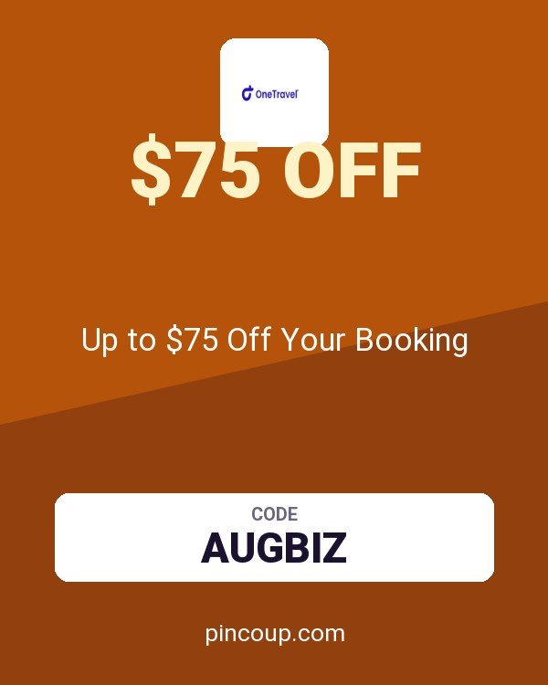 OneTravel.com coupon: Up to $75 Off Your Booking