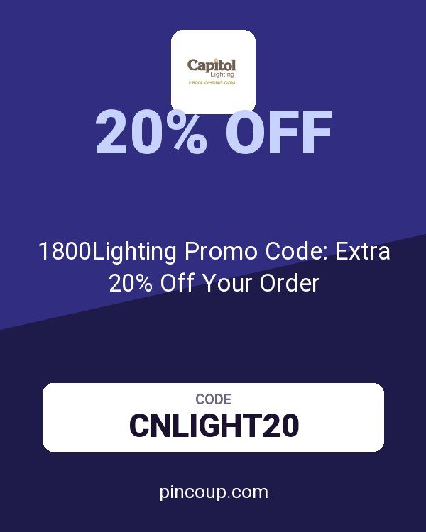 1800Lighting Promo Code: Extra 20% Off Your Order