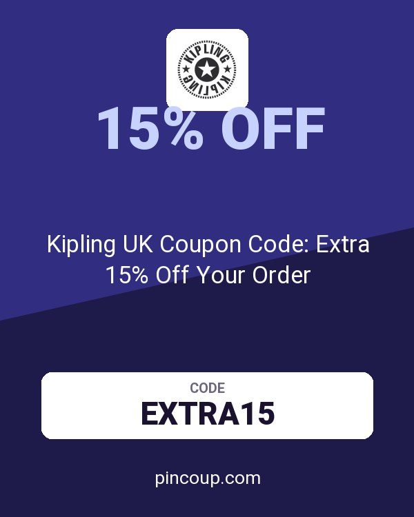 Kipling UK Coupon Code: Extra 15% Off Your Order