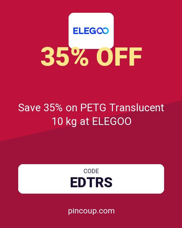 Save 35% on PETG Translucent 10 kg at ELEGOO