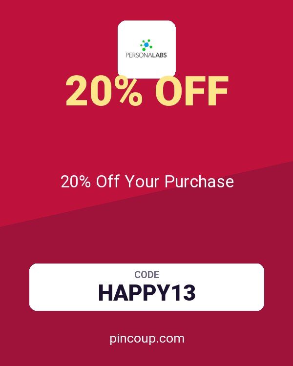 PersonaLabs coupon: 20% Off Your Purchase