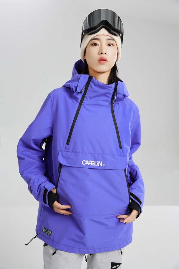Luna Women's Pullover Snowboard Jacket, M / Premium Purple at Capelin Crew Ski, Snowboard & Outdoor Gear