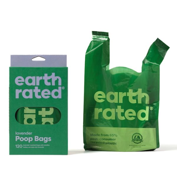 Earth Rated Lavender Easy-Tie Leakproof Dog Poop Bags with Handles, 120 Count, Green at PETCO Animal Supplies