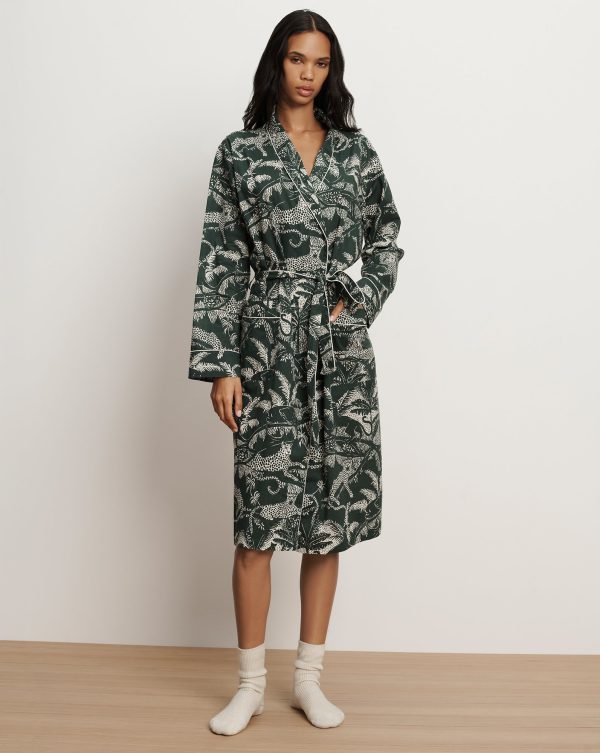Veronica Beard Cotton Robe Hunter Green