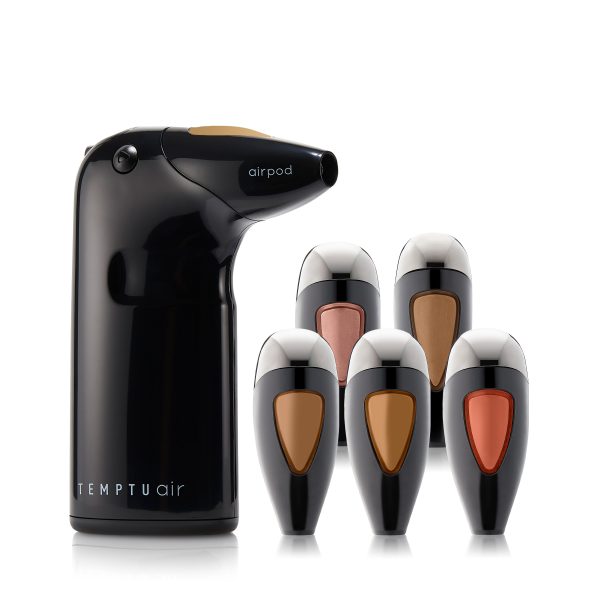 TEMPTU Air Airpod Discovery Kit - Black / SILKSPHERE - Dewy/Soft-focus / Dark at TEMPTU PRO