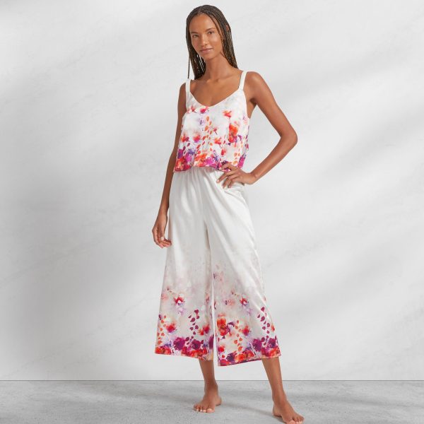 Floral Ombre Silk Pant - Floral Ombre / MD at Kassatex