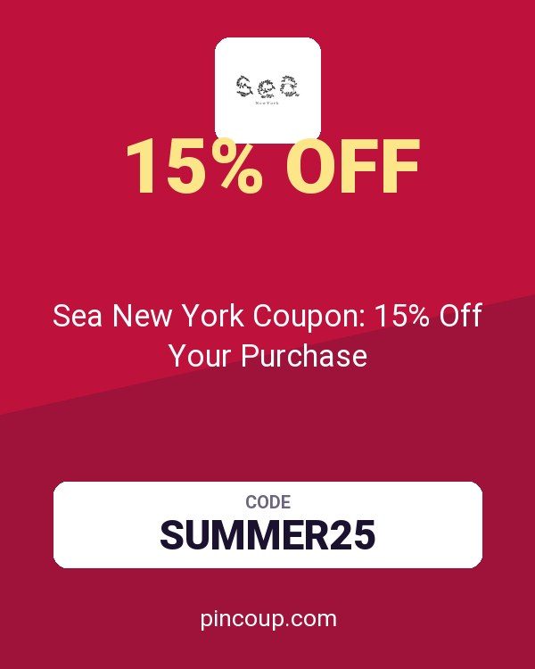 Sea New York Coupon: 15% Off Your Purchase
