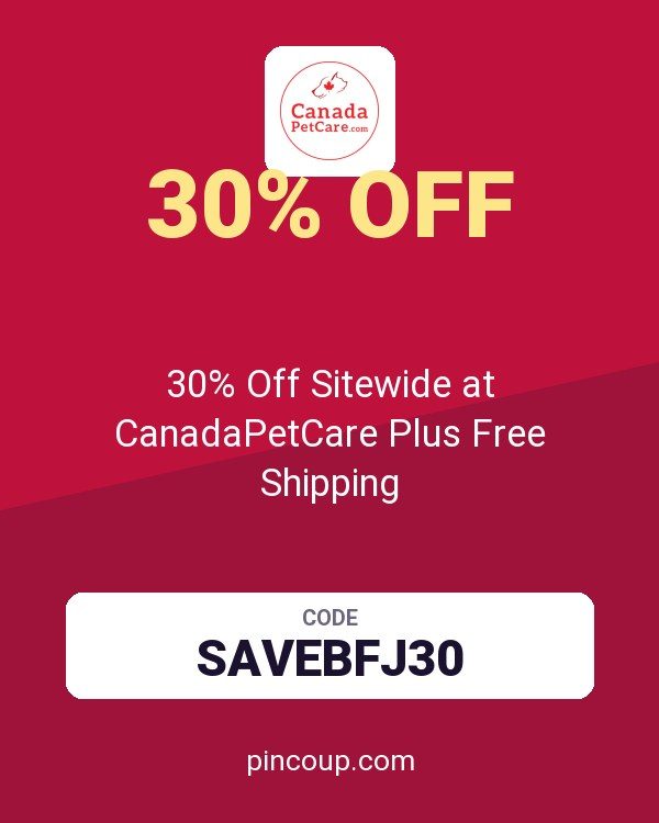 30% Off Sitewide at CanadaPetCare Plus Free Shipping
