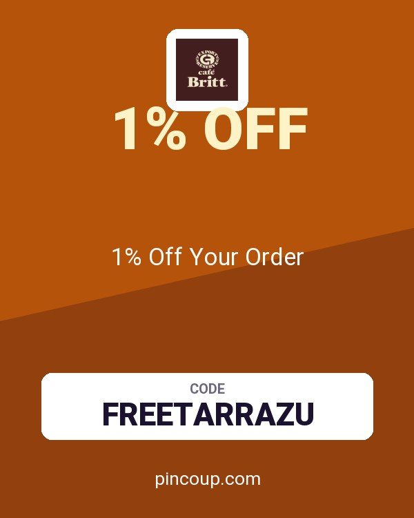 Cafe Britt coupon: 1% Off Your Order