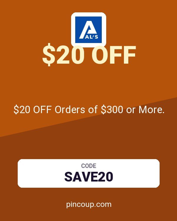 Als.com coupon: $20 OFF Orders of $300 or More.